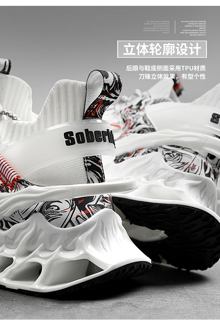 National Trend Blade Running Shoes for Men 2025 New Spring Breathable Casual Sports Shoes Youth Shock-Absorbing Running Shoes