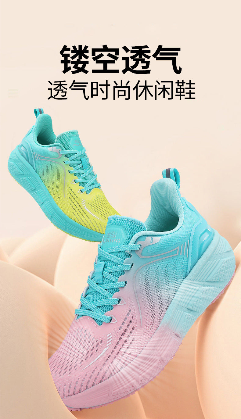 Reflective Night Vision Sports Shoes for Men, Breathable Non-Slip Running Shoes, Shock-Absorbing Professional Marathon Running Shoes, Shock-Absorbing Skipping Shoes for Women