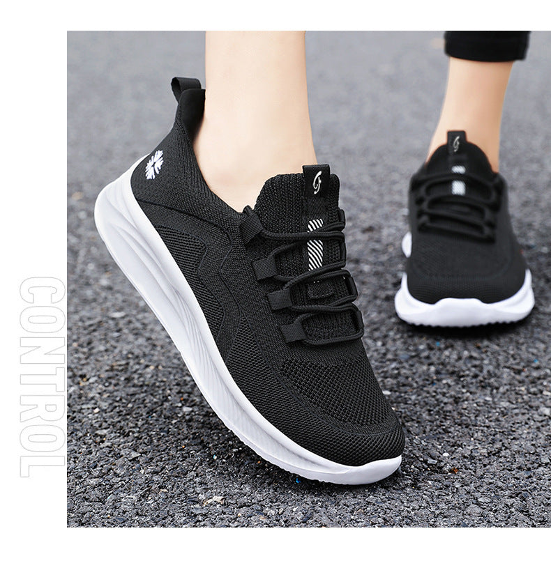 Summer New Style Walking Shoes, Shallow-Mouthed Women's Shoes, Casual Running Shoes, Comfortable Mom Shoes, Breathable Middle-Aged and Elderly Sports Shoes