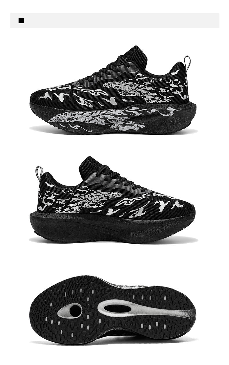 Four Seasons 2025 New Running Shoes for Men and Women, Carbon Plate Shock-Absorbing Soft Sole Student Training Professional Running Shoes and Sports Shoes