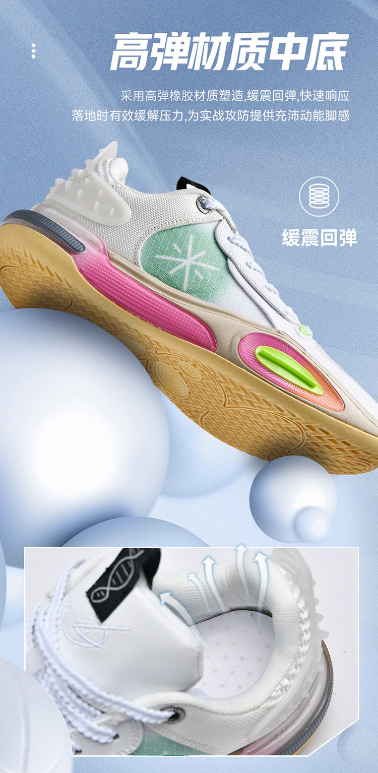 Basketball Shoes Men's New Breathable Non-slip Shock Absorption Wear-resistant Rebound Practical Training Shoes Sports Shoes for Young Students