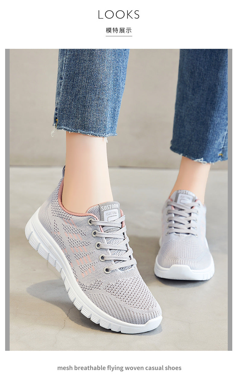 Women's Shoes 2026 Summer New Running Shoes Popular Wholesale Foreign Trade Women's Shoes Soft Sole Comfortable Cross-Border Sports Shoes for Women