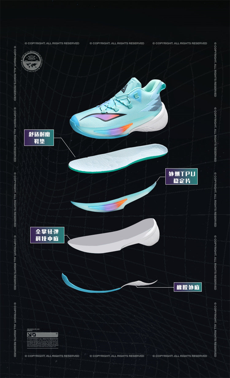 Basketball Shoes Men's and Women's Non-slip Wear-resistant Practical Training Shoes Mesh Breathable Running Sneakers for Teenagers and Students