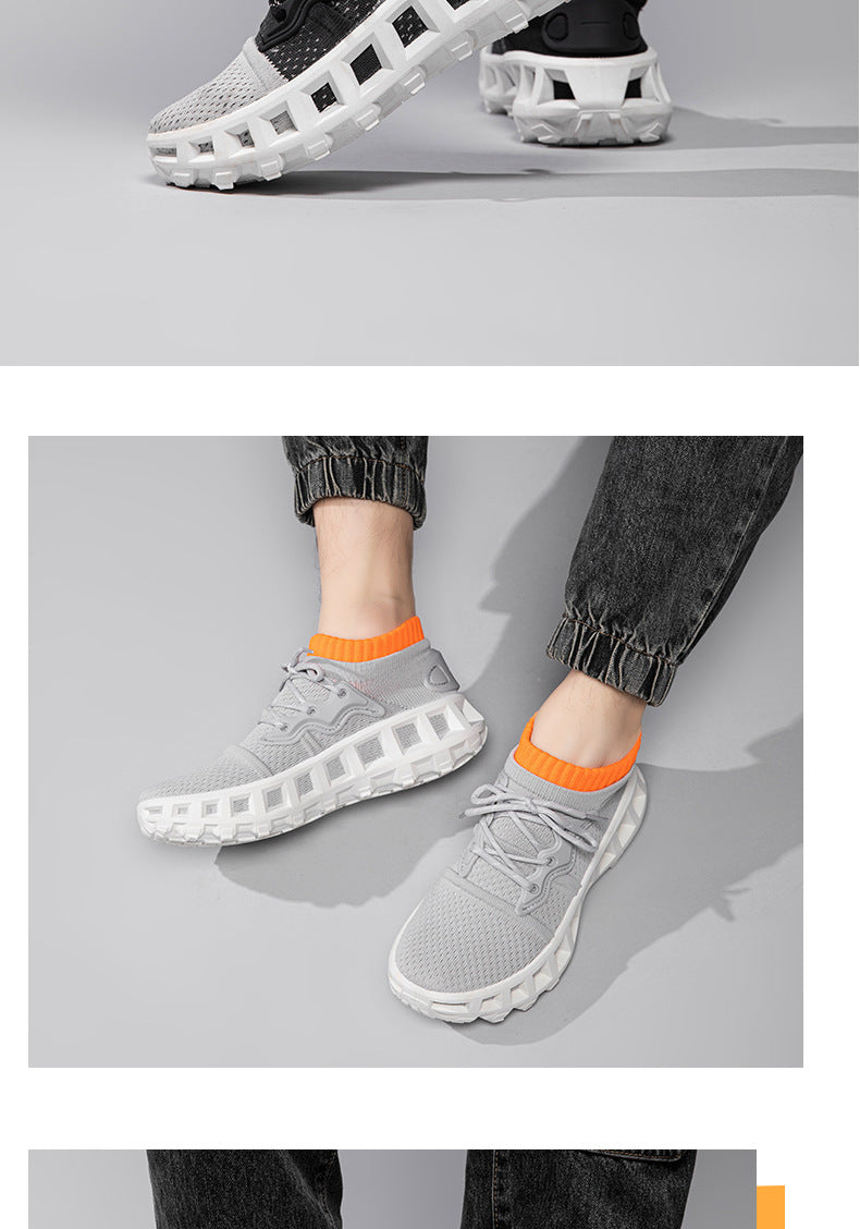Summer Breathable Mesh Sports Shoes for Men, Soft Soles, Shock Absorption, Wear-Resistant, Lightweight Casual Running Shoes, Comfortable and Trendy Shoes
