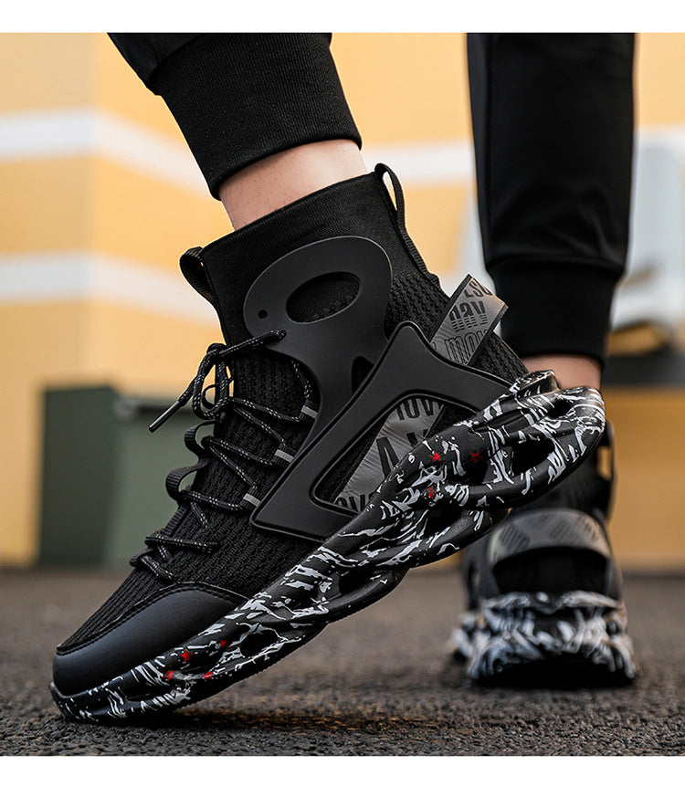 plus size Men's Shoes Spring and Autumn New Soft Sole Sports Casual Mesh Running Shoes Lightweight 46 Cross-border Shoes Men's Trendy Shoes