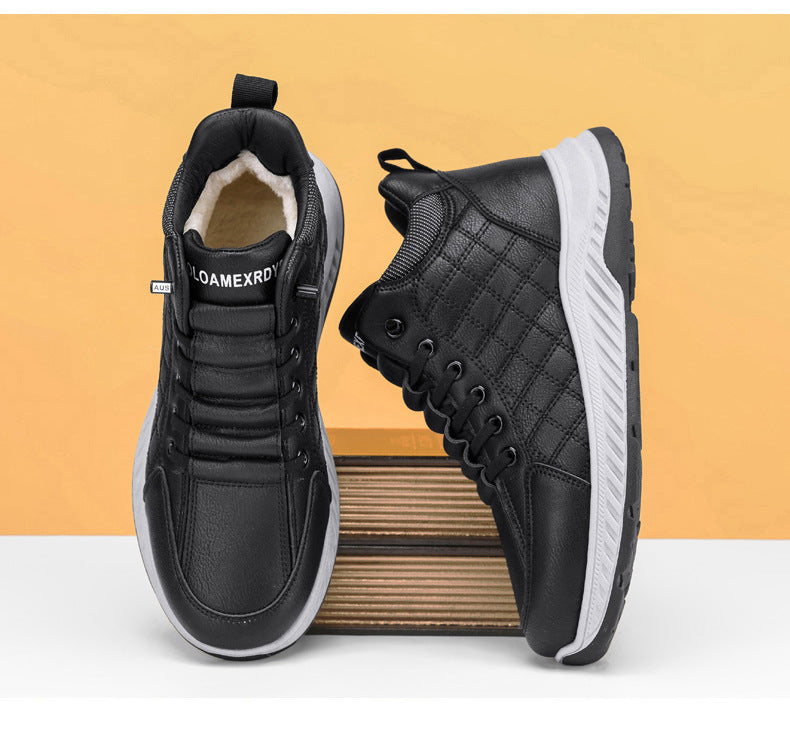Casual Sports Leather Shoes Men's 2025 New Soft Sole Non-Slip Wear-Resistant Lightweight Fashionable Breathable Forrest Gump Shoes sneaker