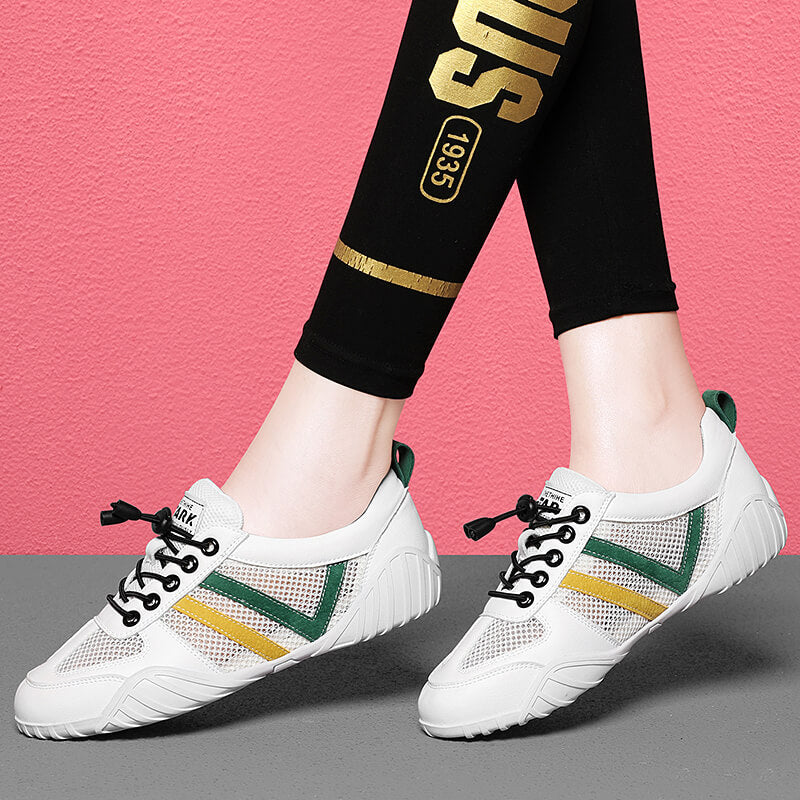 Shoes 2025 New Women's Sports Casual Shoes Ins All-match Summer Mesh Shoes Breathable Mesh Flat White Shoes Trendy