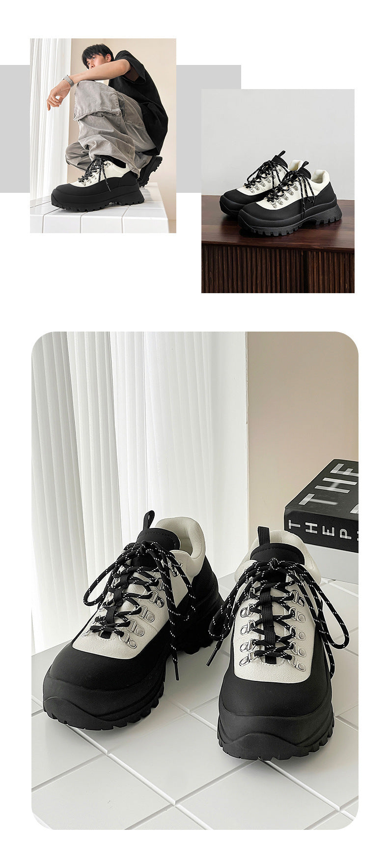 2026 New Spring Hiking Shoes for Men, Height-Increasing Versatile Breathable Sneakers, Couple's Non-Slip Outdoor Hiking Sports Shoes