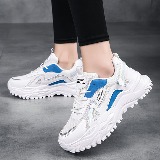Spring and Summer New Sports Dad Shoes, Women's Casual Shoes, Low-Top Sports Shoes, Flat-Soled Platform Shoes, Lightweight Shoes
