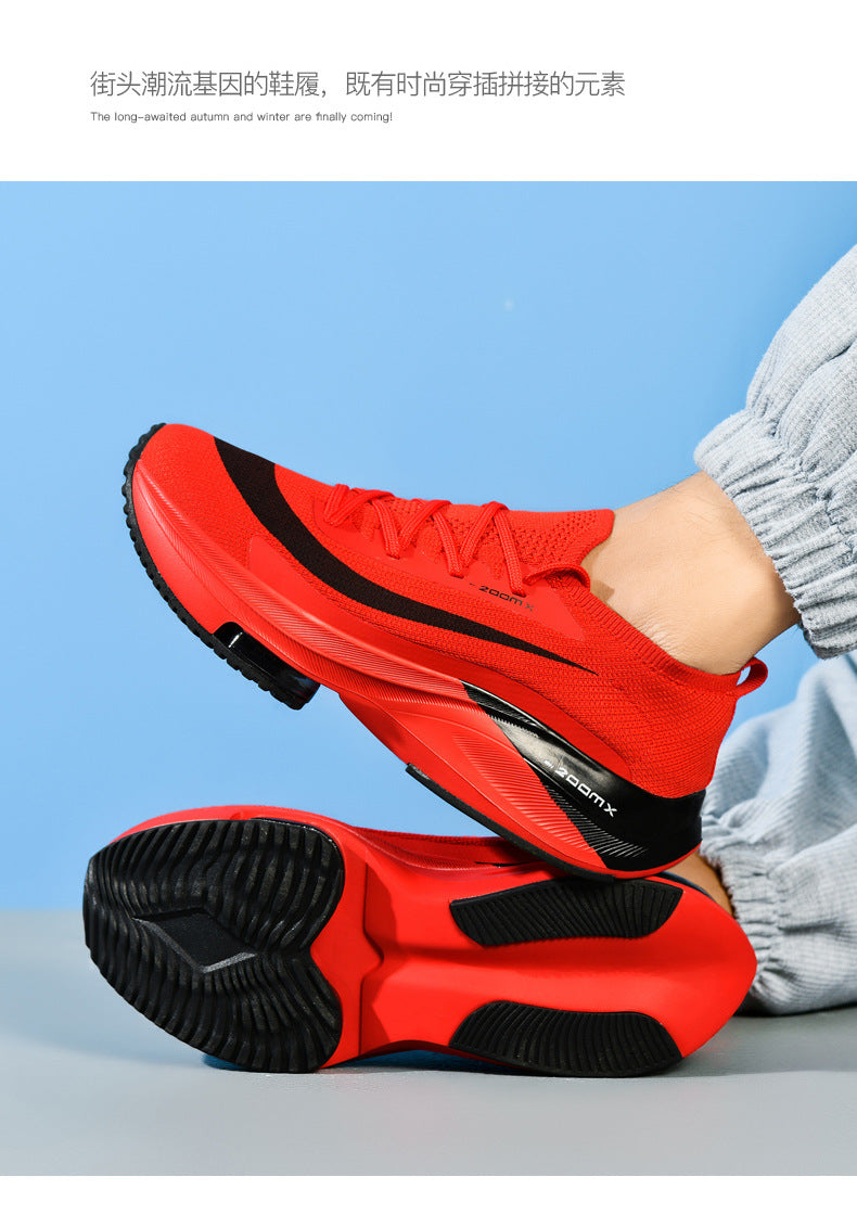 2025 Spring and Autumn Couple Trendy Sports Shoes Lightweight Breathable Mesh Running Shoes Male Teenage Student Sports Shoes