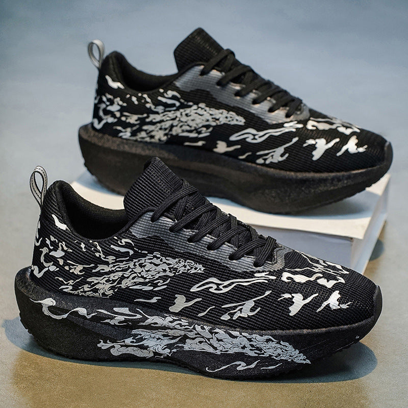 Four Seasons 2025 New Running Shoes for Men and Women, Carbon Plate Shock-Absorbing Soft Sole Student Training Professional Running Shoes and Sports Shoes
