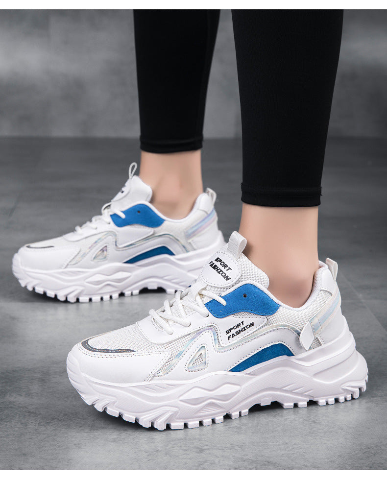Spring and Summer New Sports Dad Shoes, Women's Casual Shoes, Low-Top Sports Shoes, Flat-Soled Platform Shoes, Lightweight Shoes