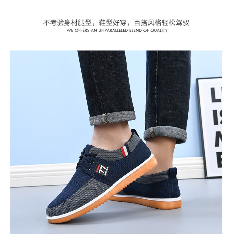 Breathable and Wear-Resistant Work Shoes, New Autumn Running Shoes, Lightweight Rubber Sole, Versatile Cloth Shoes for Drivers, Men's Shoes