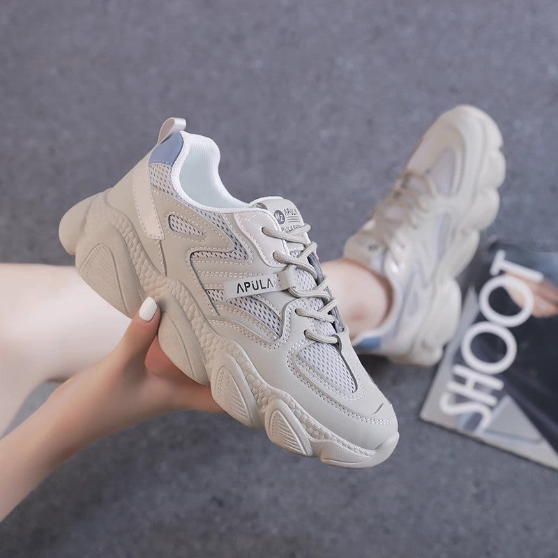 Women's Shoes 2024 New Summer Mesh Breathable Lightweight sneaker Shock Absorbing Running Dad Shoes Soft Bottom Thin Mesh Shoes