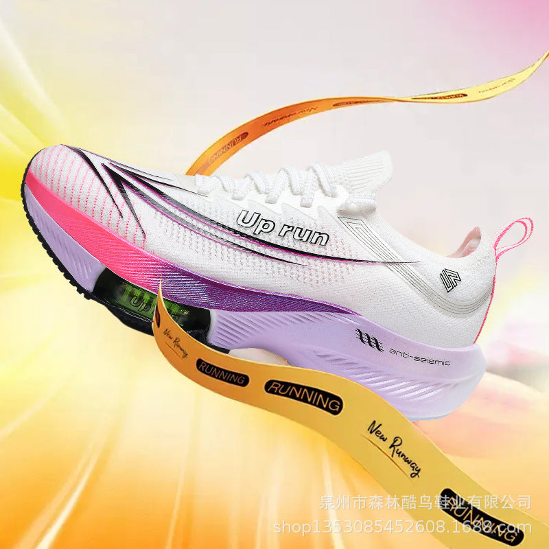 Up Run2026 New Air-Cushioned Sports Shoes for Spring, Men's and Women's Professional Physical Examination Marathon Racing Carbon Plate Running Shoes