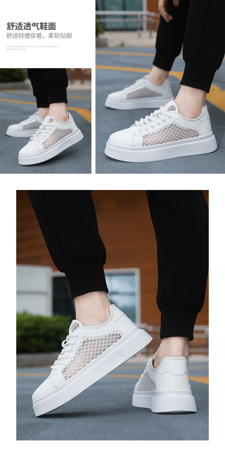 Men's Shoes 2026 Sneakers Versatile Sports Casual Shoes Youth Trendy Brand Running White Shoes Comfortable Breathable Low-Top