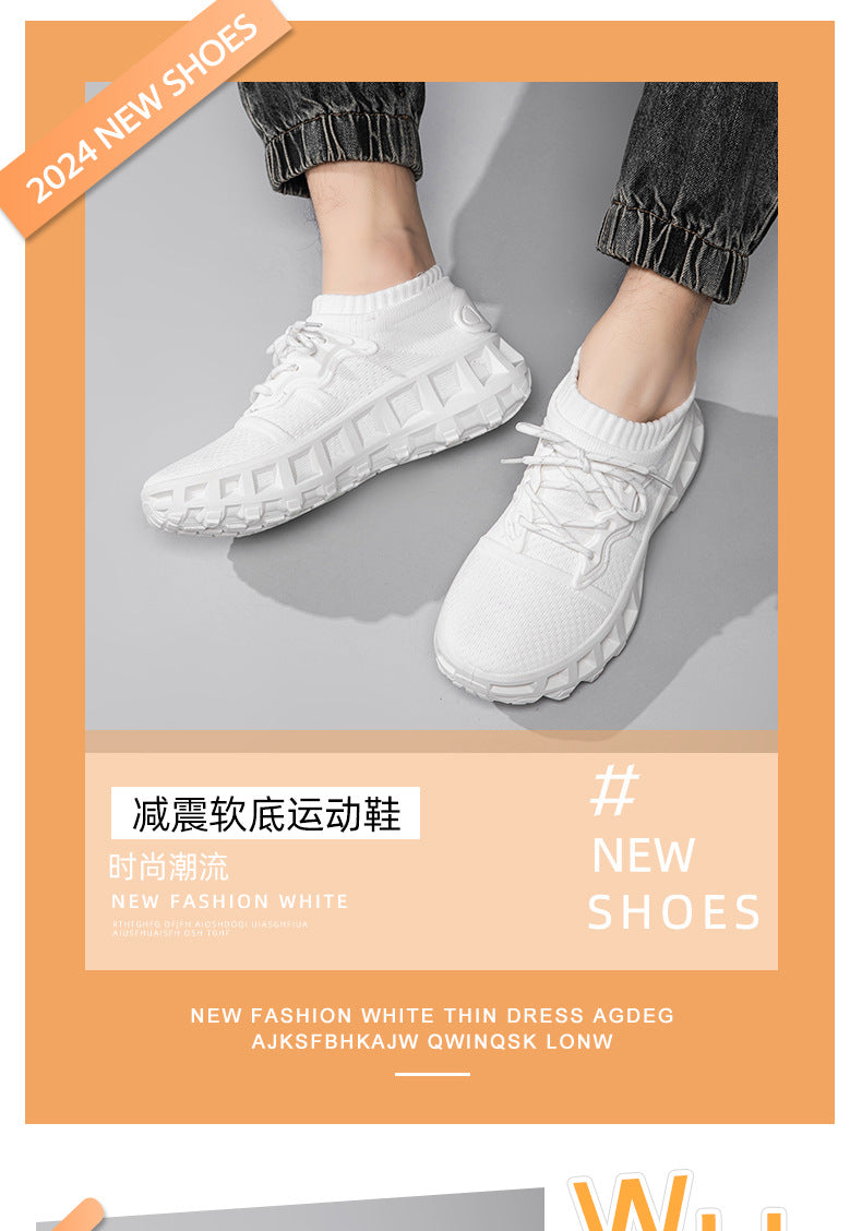 Summer Breathable Mesh Sports Shoes for Men, Soft Soles, Shock Absorption, Wear-Resistant, Lightweight Casual Running Shoes, Comfortable and Trendy Shoes