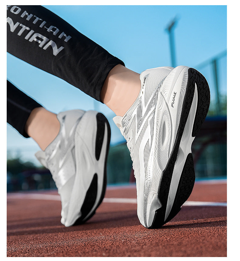Marathon Carbon Plate Running Shoes for Men and Women, Ultra-Light Shock-Absorbing Shoes for Junior High School Students, Physical Testing Competitions, Racing Professional Sports Shoes, Lightweight