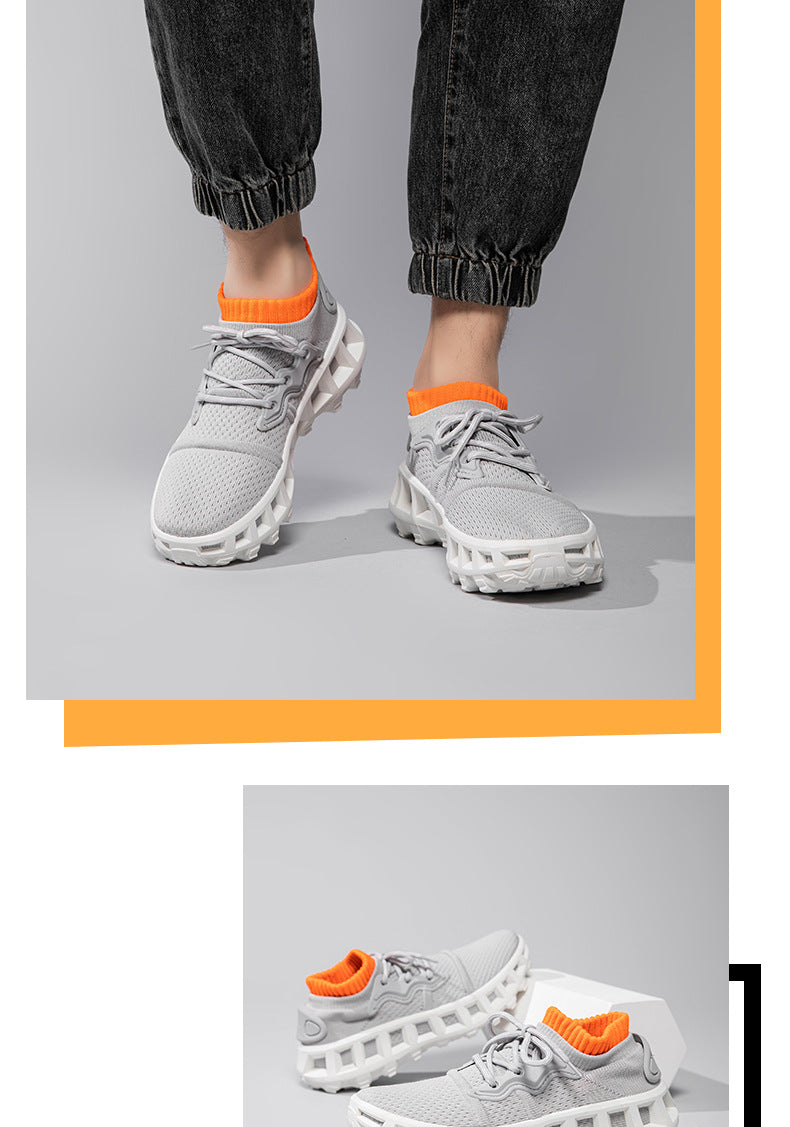 Summer Breathable Mesh Sports Shoes for Men, Soft Soles, Shock Absorption, Wear-Resistant, Lightweight Casual Running Shoes, Comfortable and Trendy Shoes