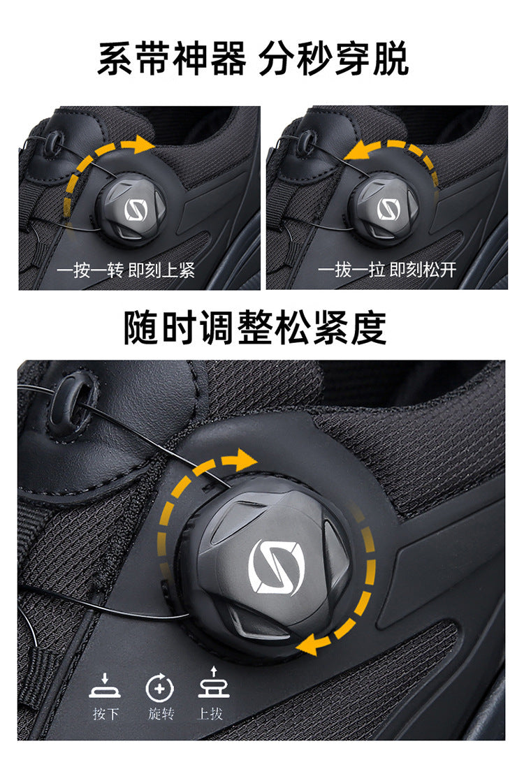 European Station 2024 Spring Fashion Sports Casual Shoes Breathable Soft Bottom Outdoor Running Rotary Button Walking Shoes