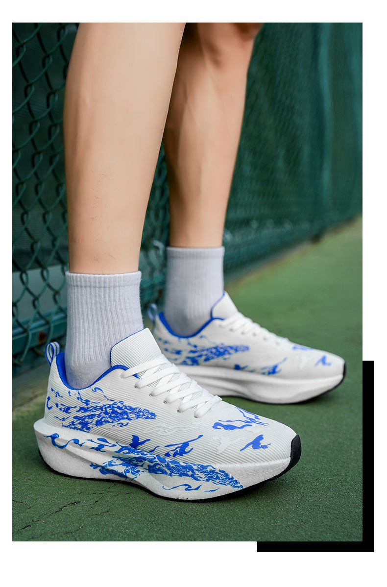 Four Seasons 2025 New Running Shoes for Men and Women, Carbon Plate Shock-Absorbing Soft Sole Student Training Professional Running Shoes and Sports Shoes