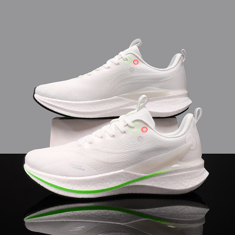 Running Shoes, Sports Shoes, Racing Shock-Absorbing Ultra-Light Running Shoes for Male Teenagers and Students, Carbon Plate Racing Breathable Fly-Woven Mesh