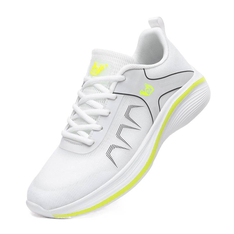 Large Size 45 New Breathable Lightweight Men's Running Shoes, High-End Trendy White Sneakers, Fashionable Sports Running Shoes