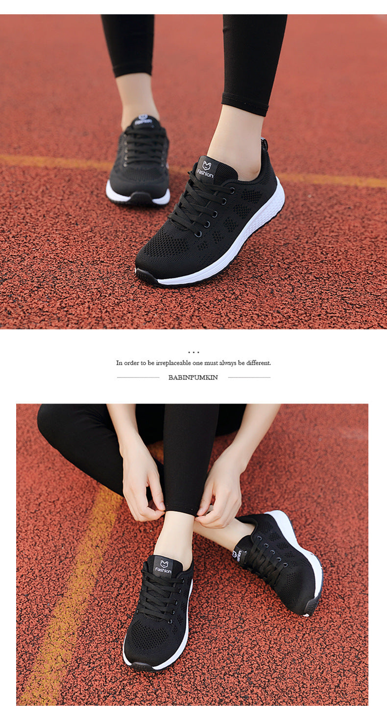 2024 Autumn New Sports Shoes Women's Outdoor Breathable Mesh Shoes Fashion Casual Shoes Women's Shoes Low-Top Women's Single Shoes