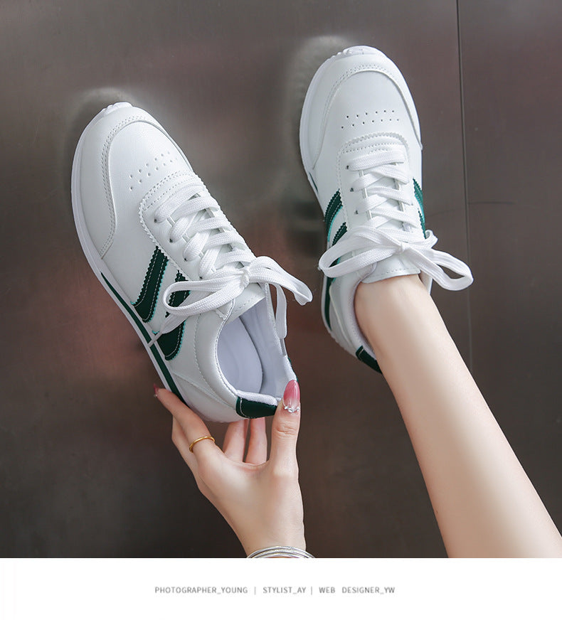 2025 Spring and Autumn New Forrest Gump Shoes Breathable Sports Casual Shoes Running Shoes Soft Sole Lightweight White Shoes Cross-Border Large Size