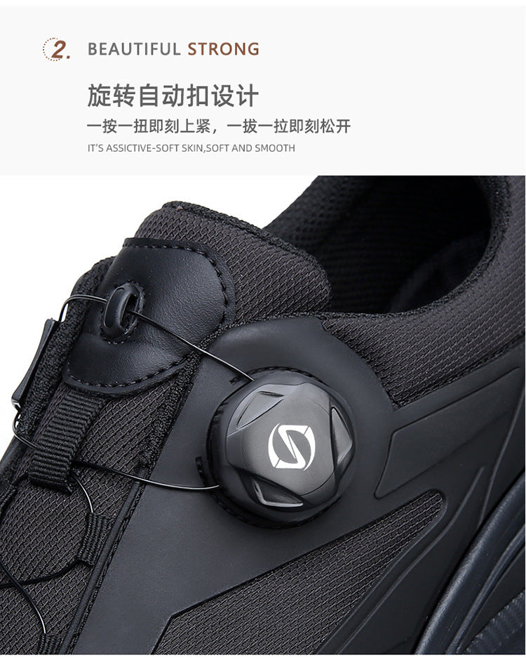 European Station 2024 Spring Fashion Sports Casual Shoes Breathable Soft Bottom Outdoor Running Rotary Button Walking Shoes