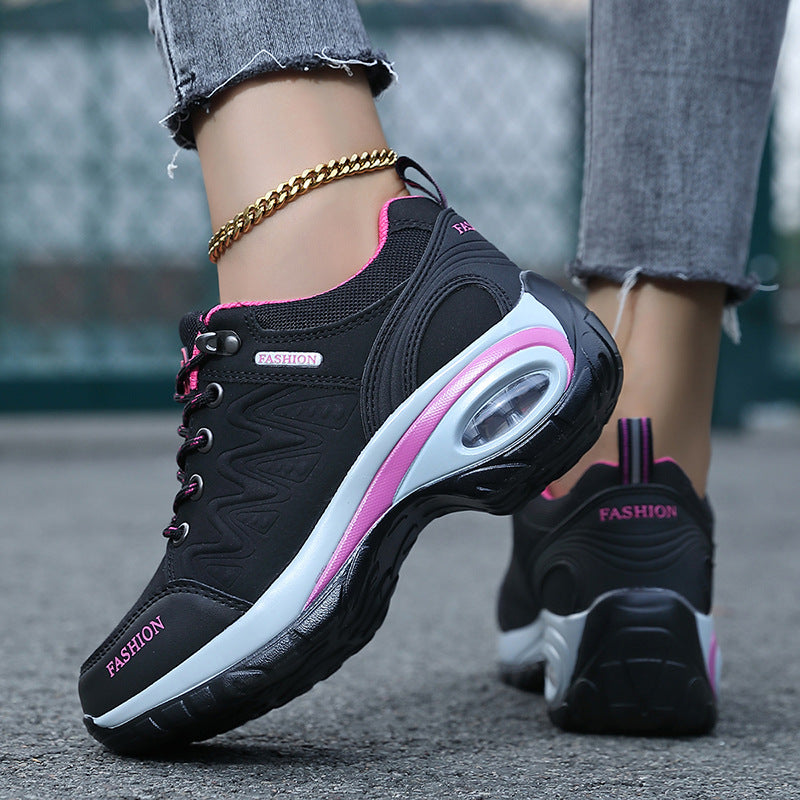 Heightened Air Cushion Women's Shoes Hiking Shoes Outdoor Shoes Casual Non-slip Breathable sneaker 41 Breathable plus size 42