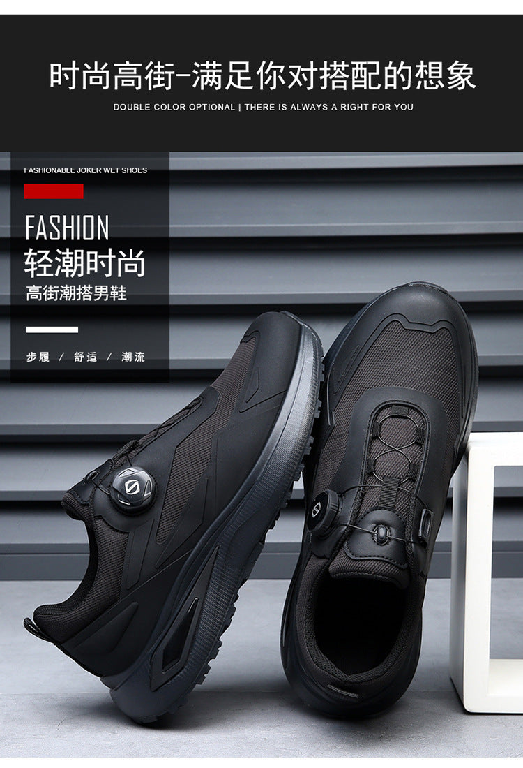 European Station 2024 Spring Fashion Sports Casual Shoes Breathable Soft Bottom Outdoor Running Rotary Button Walking Shoes