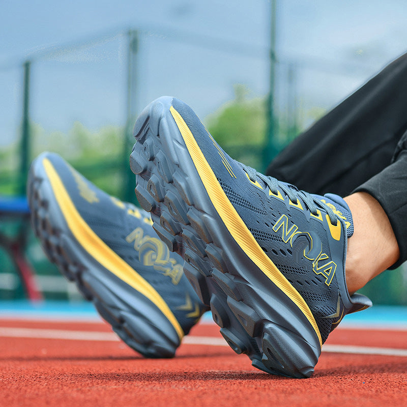 2025 New Spring and Autumn Simple Men's Easiest for Match Lightweight Casual Plaid Running Shoes Fashionable and Trendy Sports Shoes