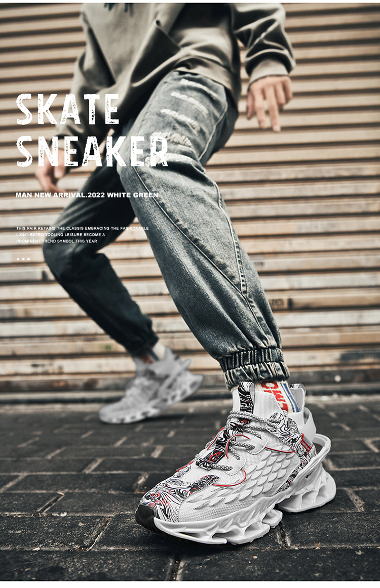 National Trend Blade Running Shoes for Men 2025 New Spring Breathable Casual Sports Shoes Youth Shock-Absorbing Running Shoes