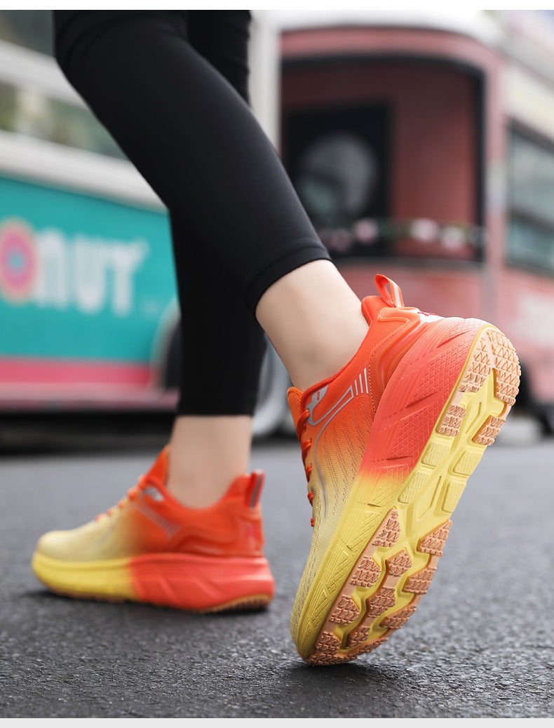 Reflective Night Vision Sports Shoes for Men, Breathable Non-Slip Running Shoes, Shock-Absorbing Professional Marathon Running Shoes, Shock-Absorbing Skipping Shoes for Women