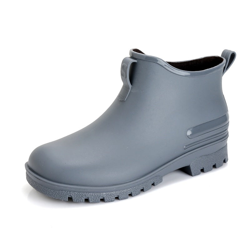 Water Shoes for Women, Chelsea Style with Fleece Lining, Short Rain Boots for Men, Low-Top Rubber Shoes for Men and Women, Non-Slip and Wear-Resistant