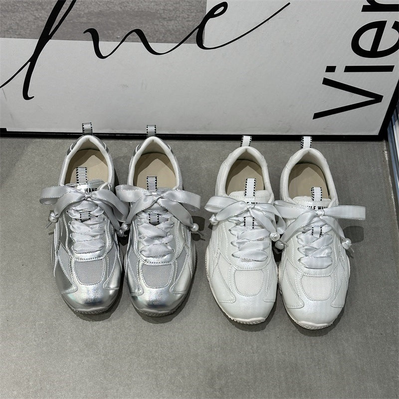 Sports Shoes for Women 2024 New Autum Women's Shoes Flats Breathable Forrest Gump Shoes Casual Versatile Ballet Moral Training Shoes Mesh