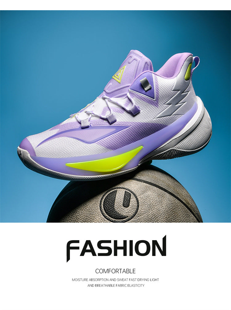 Basketball Shoes Men's and Women's Non-slip Wear-resistant Practical Training Shoes Mesh Breathable Running Sneakers for Teenagers and Students