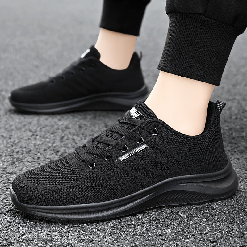 Men's Shoes 2026 Summer Running Shoes Cross-Border Wholesale Single Shoes Korean Style Soft Sole Breathable Sports Shoes