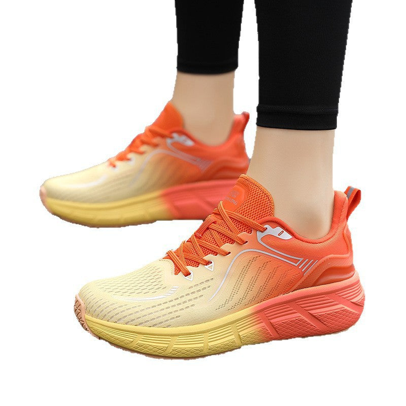 Reflective Night Vision Sports Shoes for Men, Breathable Non-Slip Running Shoes, Shock-Absorbing Professional Marathon Running Shoes, Shock-Absorbing Skipping Shoes for Women