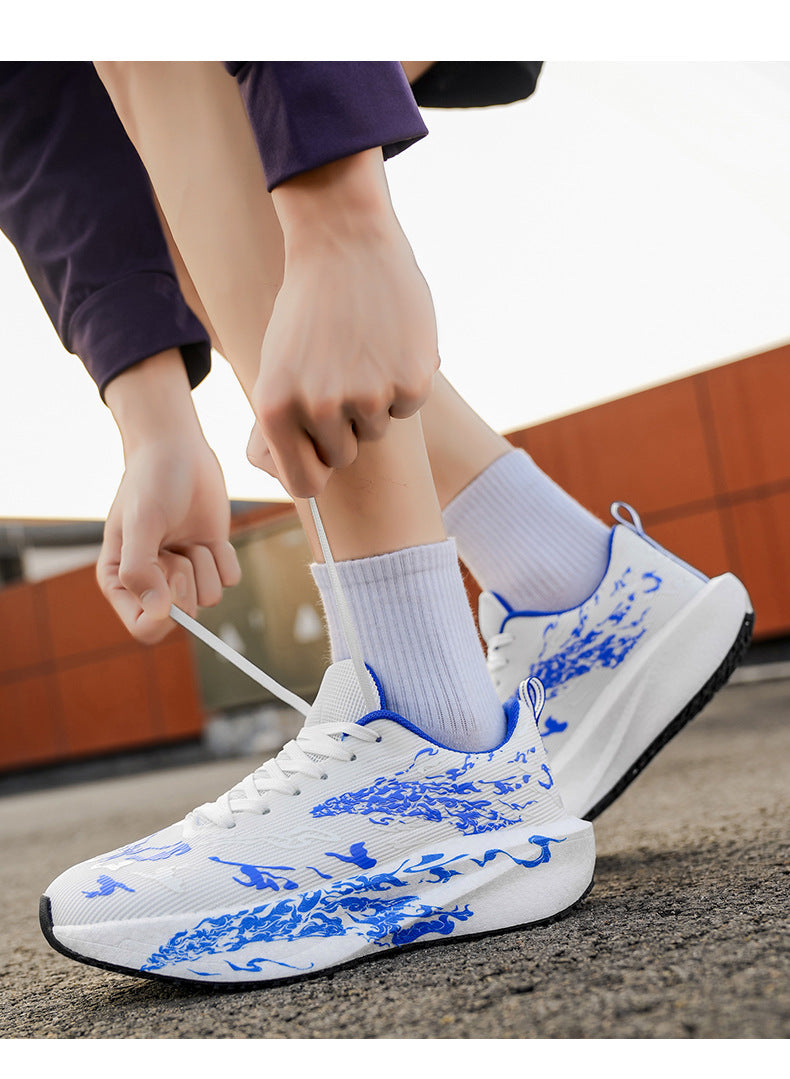 Four Seasons 2025 New Running Shoes for Men and Women, Carbon Plate Shock-Absorbing Soft Sole Student Training Professional Running Shoes and Sports Shoes