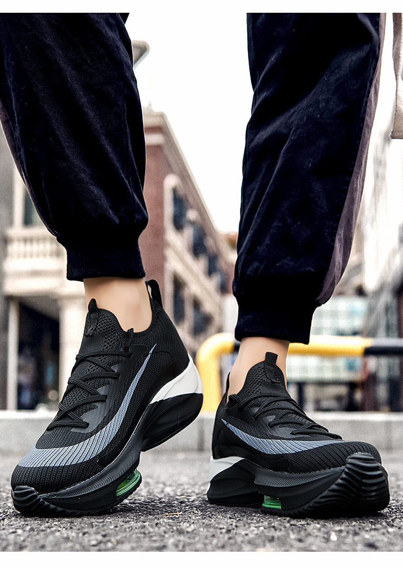 New Running Trendy Shoes Men's Air Cushion Shock Absorption 2025 Spring Lightweight Student Sports 46 Large Size Men's Shoes Casual and Breathable
