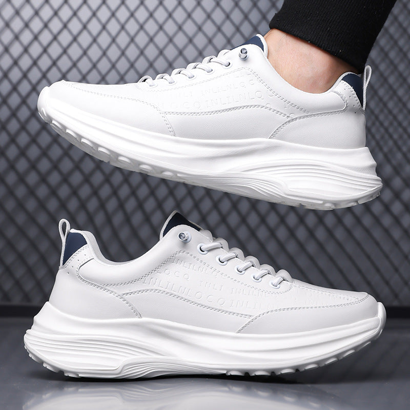 Sports Shoes for Men 2026 New Trendy Genuine Leather Lightweight Soft-Soled Casual Shoes for Students Running Outdoor High-End Men's Shoes