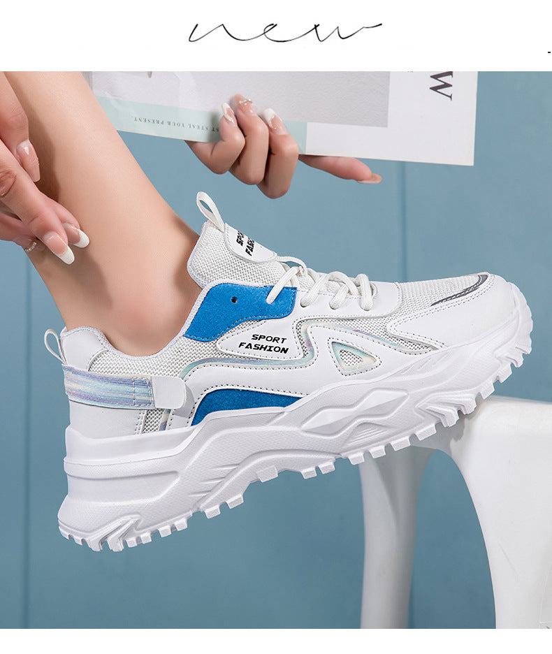Spring and Summer New Sports Dad Shoes, Women's Casual Shoes, Low-Top Sports Shoes, Flat-Soled Platform Shoes, Lightweight Shoes