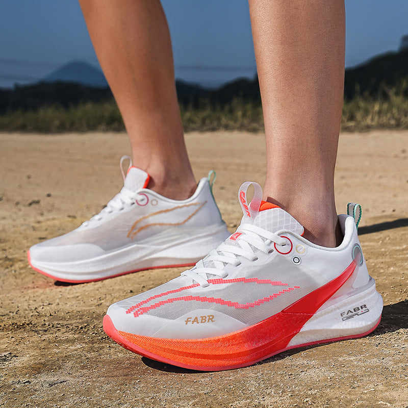 2025 Spring and Summer Couple's Running Racing Shoes Sports Trendy Shoes Lightweight Men's Red Rabbit Marathon Running Shoes Travel Shoes