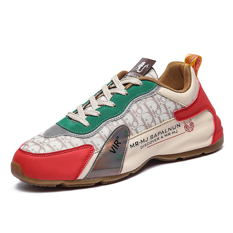 National Fashion Entry Luxury 2025 Summer Cross-border Casual Running Shoes Thick Sole Mesh Breathable Outdoor Torre sneaker