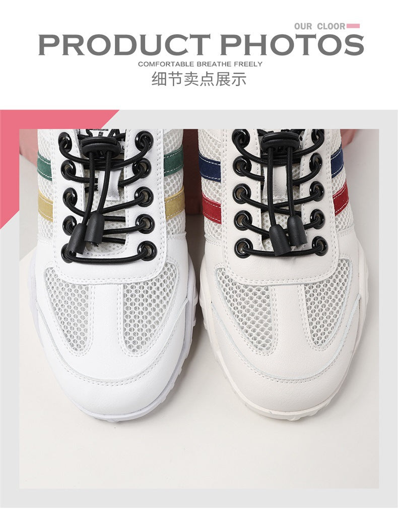 Shoes 2025 New Women's Sports Casual Shoes Ins All-match Summer Mesh Shoes Breathable Mesh Flat White Shoes Trendy