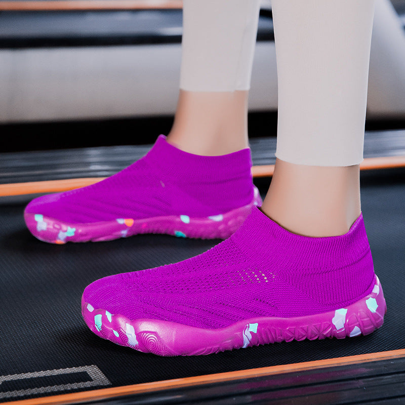 Indoor Fitness Shoes for Men and Women, Skipping Rope Shoes, Shock-Absorbing Soft-Soled Treadmill Shoes, Aerobics Squat Shoes, Non-Slip Comprehensive Training Shoes