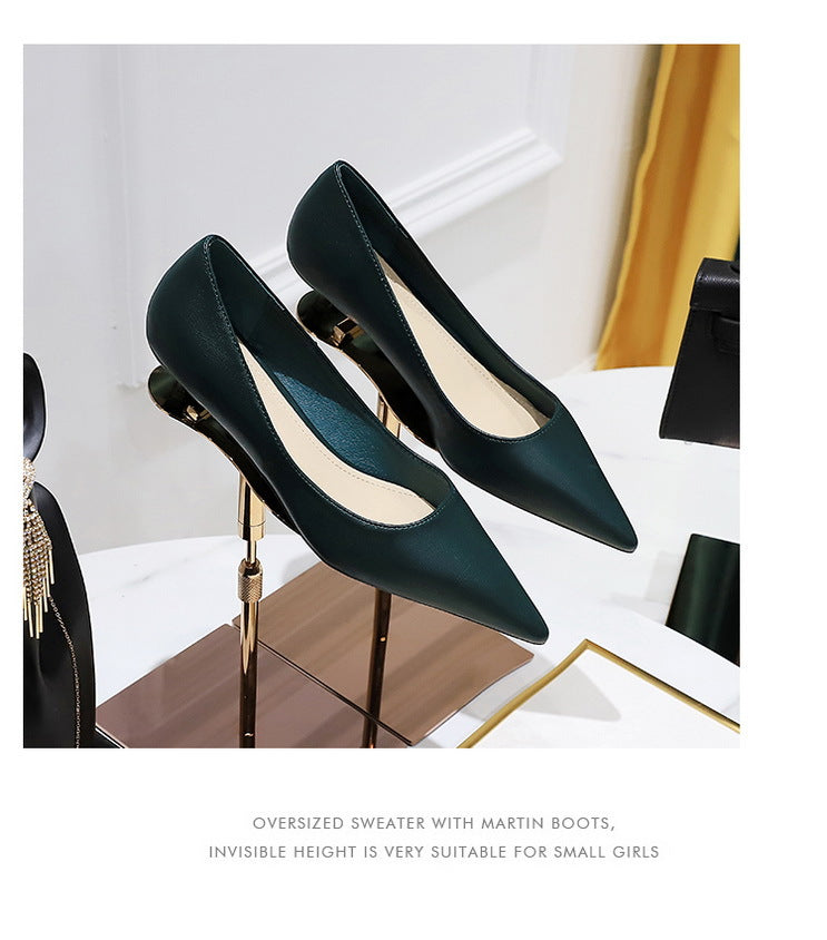 Fashion pointed toe mid heeled shoes 4 cm Stilettos Occupation OL Office shoes low-heel women shoes Kitten high heels Pumps Lady