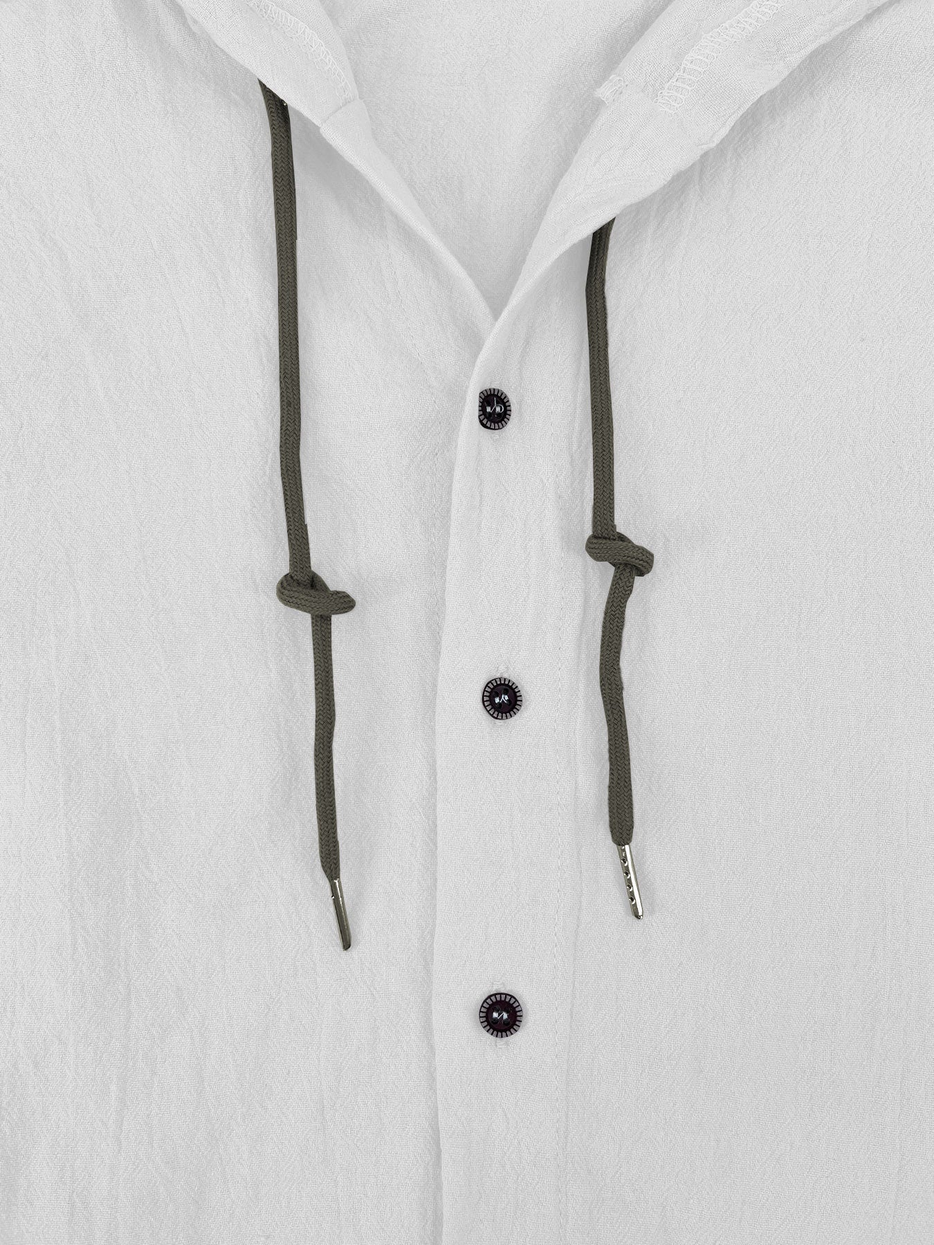 Summer Men's Linen Shirt Solid Streetwear Long Sleeve Hoodie Cardigan Clothing For Men Button Tops Casual Loose Men Hooded Shirt
